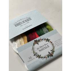 Kit Natale - 12 Filati da Ricamo Mulinè Cosmo