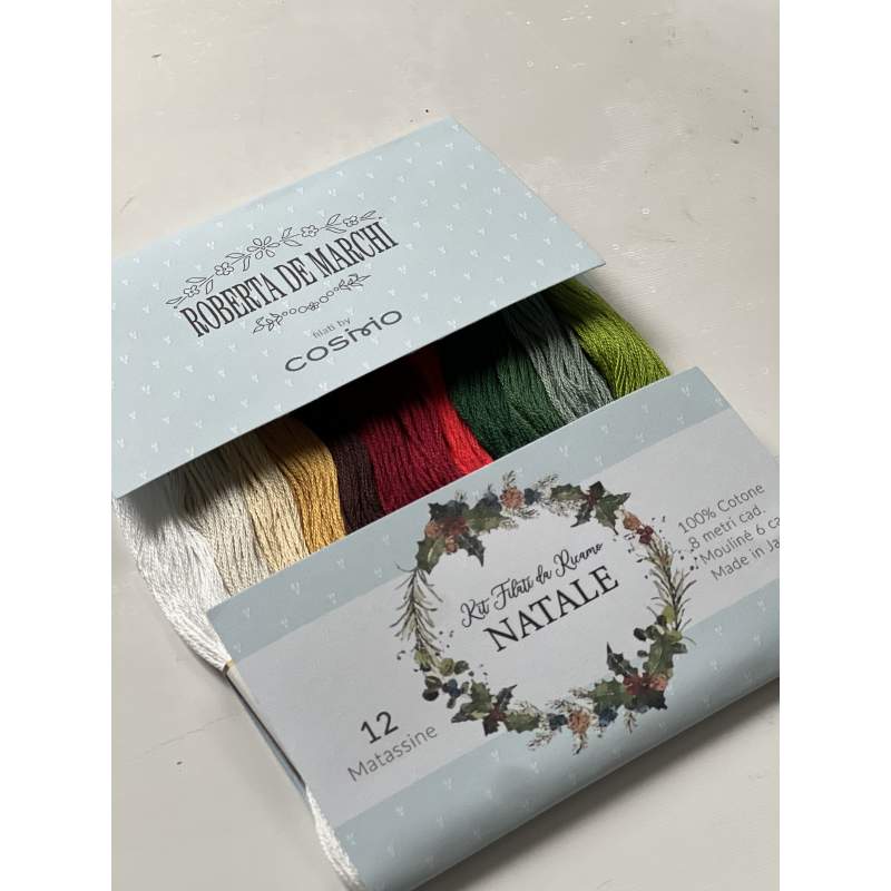 Kit Natale - 12 Filati da Ricamo Cosmo