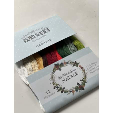 Kit Natale - 12 Filati da Ricamo Mulinè Cosmo
