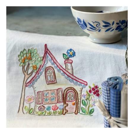 Ricamo e Colore "La Casetta", kit e istruzioni del 4 Quilting Days di Milano