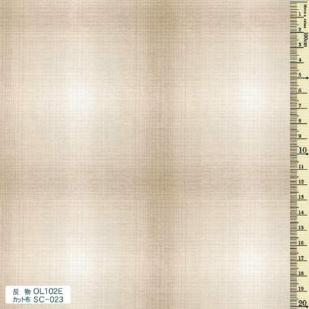 Tessuto Giapponese Tinto in Filo beige sfumato a quadri Olympus - 1