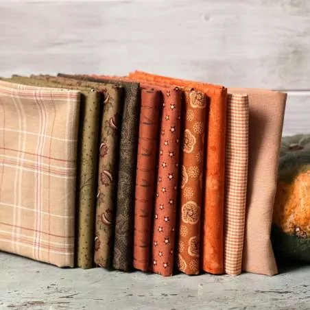 Fat Quarter Bundle 10 Tessuti Misti per l'Autunno