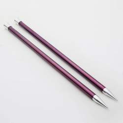 KnitPro Zing, Ferri per la Maglia da 35 cm in Alluminio - n. 6 Purple Velvet