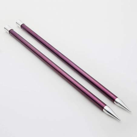 KnitPro Zing, Ferri per la Maglia da 35 cm in Alluminio - n. 6 Purple Velvet