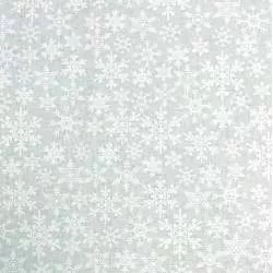 Tessuto bianco con fiocchi di neve tono su tono Roberta De Marchi - 1