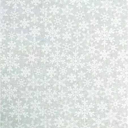 Tessuto bianco con fiocchi di neve tono su tono Roberta De Marchi - 1