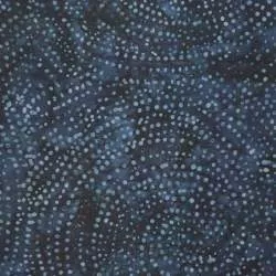 Tessuto Batik blu polvere con pois a cerchi concentrici Roberta De Marchi - 1
