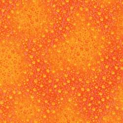 Fusions Orange, Tessuto Arancione Arancia Sfumato con Rami Tono su Tono - Robert Kaufman