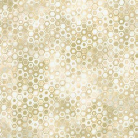 Phantasma Natural, tessuto beige Naturale con esagoni - Robert Kaufman Robert Kaufman - 1