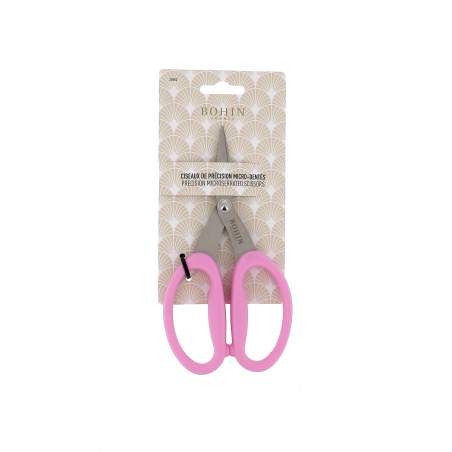 Bohin, Forbici di Precisione Microdentate, Rosa - 17,50 cm