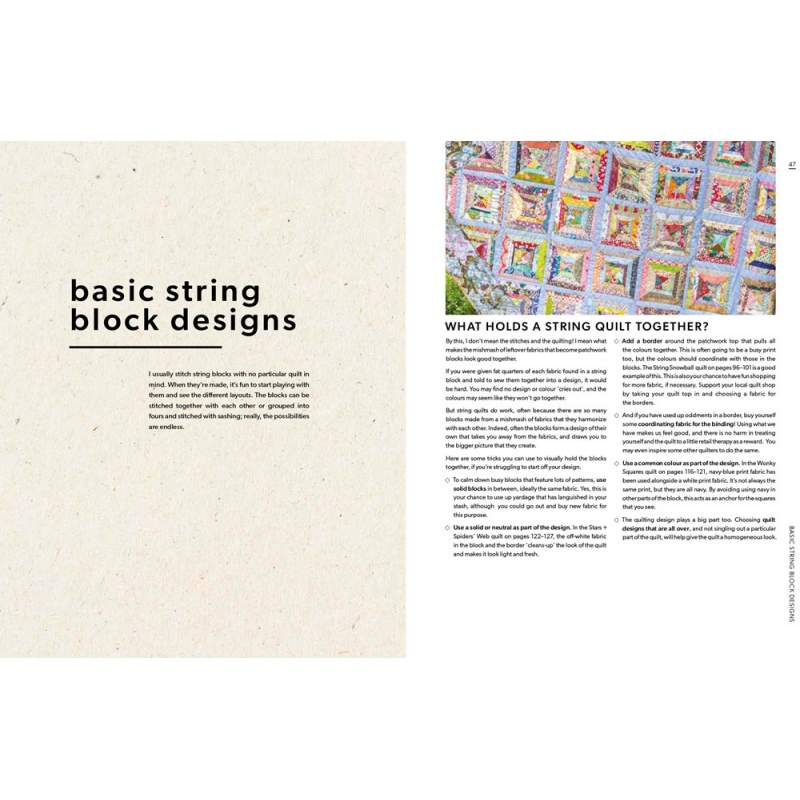 String Quilts - Sustainable patchwork projects using fabric scraps by Carolyn Forster Search Press - 5
