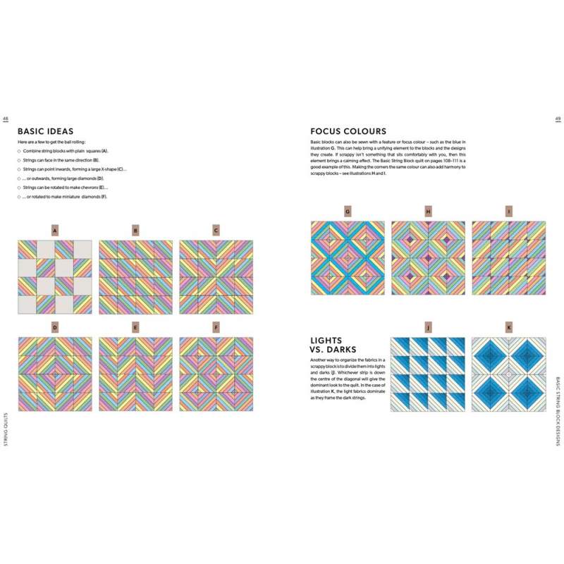 String Quilts - Sustainable patchwork projects using fabric scraps by Carolyn Forster Search Press - 6