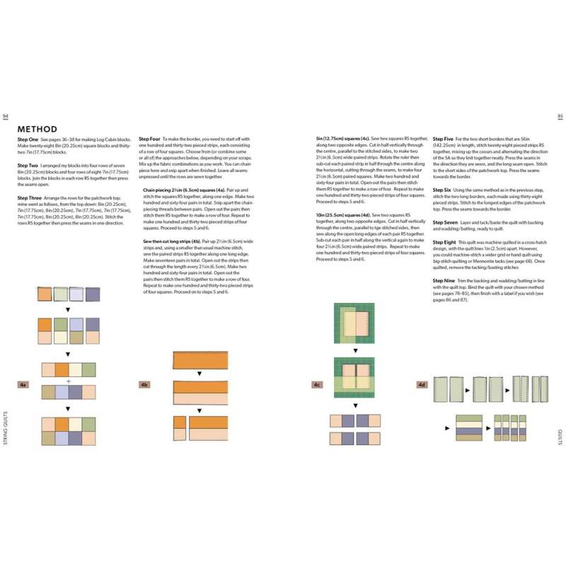 String Quilts - Sustainable patchwork projects using fabric scraps by Carolyn Forster Search Press - 11