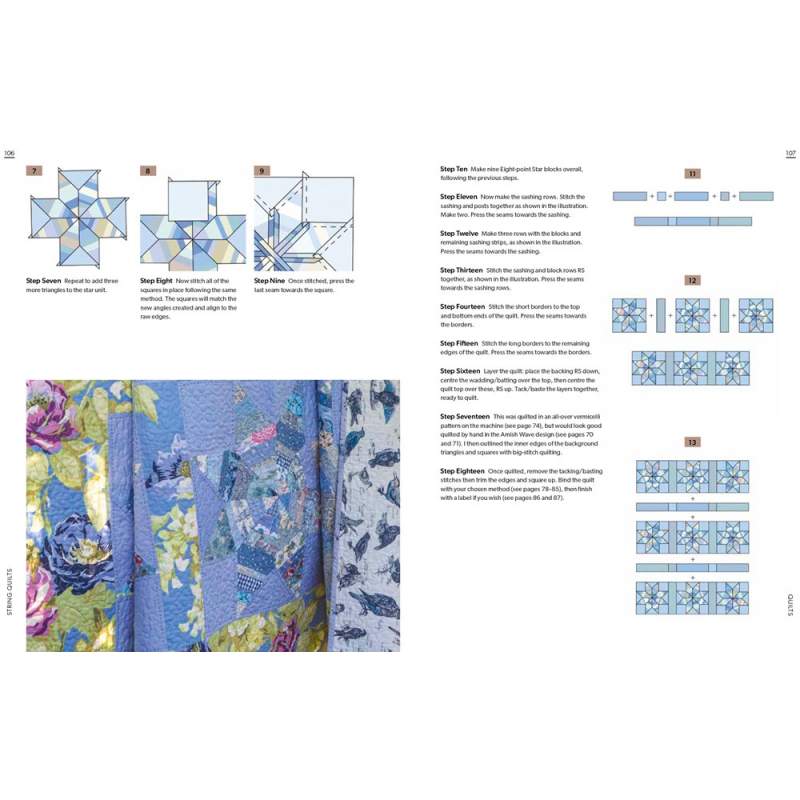 String Quilts - Sustainable patchwork projects using fabric scraps by Carolyn Forster Search Press - 14
