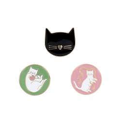 Bohin- Porta Ago Spilla Magnetica - Needle minder - Gatto con nastro Bohin - 3