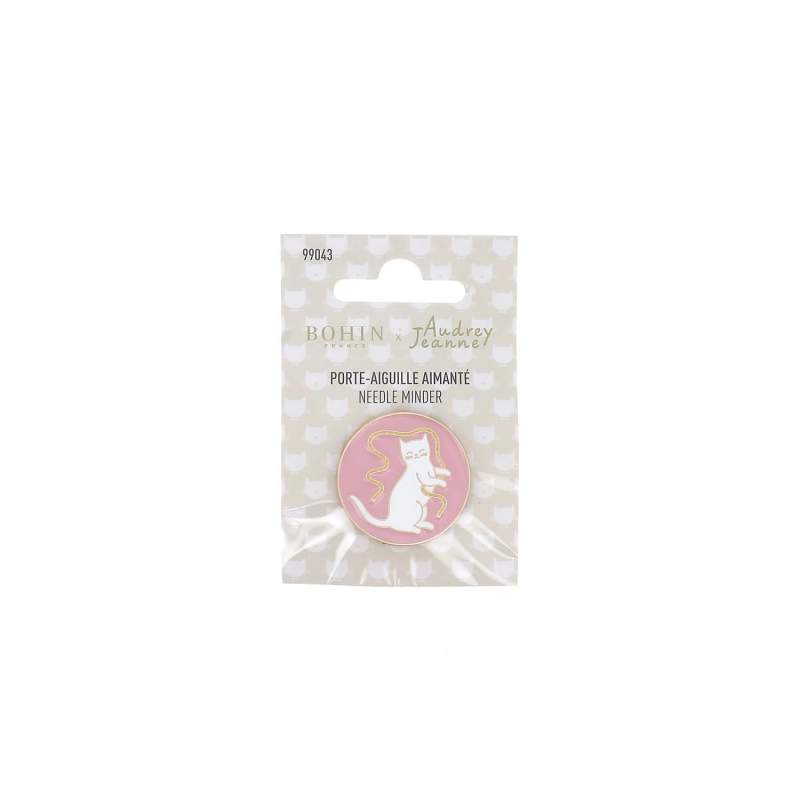 Bohin- Porta Ago Spilla Magnetica - Needle minder - Gatto con nastro Bohin - 1 Bohin- Porta Ago Spilla Magnetica - Needle minder - Gatto con nastro Bohin - 1