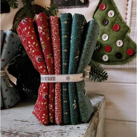 6 Fat Quarter di tessuti EQP collezioni miste, 50 x 55 cm - bundle 7