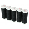 Set di 5 filati per cucire da 200m, Nero 0799 - Ackermann Universal 120