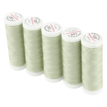 Set di 5 filati per cucire da 200m, Verde Muschio 0872 - Ackermann Universal 120