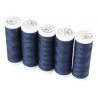 Set di 5 filati per cucire da 200m, Blu Navy 8039 - Ackermann Universal 120