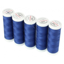 Set di 5 filati per cucire da 200m, Indaco 0737 - Ackermann Universal 120