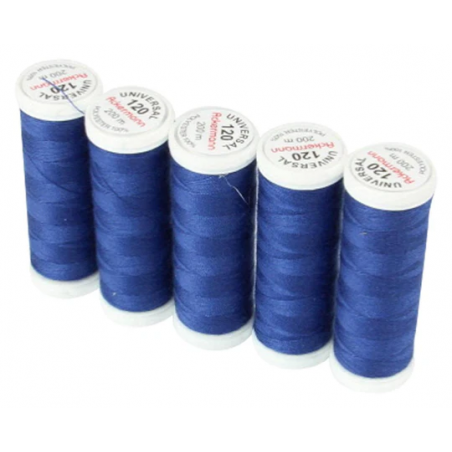 Set di 5 filati per cucire da 200m, Indaco 0737 - Ackermann Universal 120