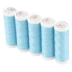 Set di 5 filati per cucire da 200m, Celeste 0732 - Ackermann Universal 120