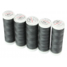 Set di 5 filati per cucire da 200m, Grigio Scuro 0847 - Ackermann Universal 120