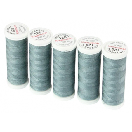 Set di 5 filati per cucire da 200m, Ardesia 7811 - Ackermann Universal 120