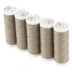 Set di 5 filati per cucire da 200m, Tortora 7741 - Ackermann Universal 120