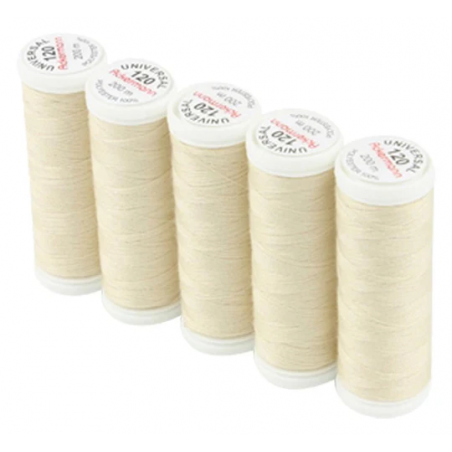 Set di 5 filati per cucire da 200m, Sabbia 7601 - Ackermann Universal 120
