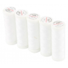 Set di 5 filati per cucire da 200m, Bianco 0700 - Ackermann Universal 120
