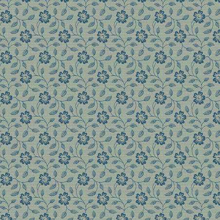 Andover Fabrics, Morning Glory Blue, Secret Stash Collection- Tessuto Azzurro polvere con rametti e fiori blu