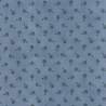 Moda Fabrics, Merrimack, Union Blues Collection, di Barbara Brackman- Tessuto Blu Scuro con Rose Azzurro polvere
