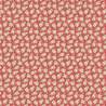 Giggleswick Mill, Tessuto rosso con pois e boccioli - Di Ford Hall Andover Fabrics - 1