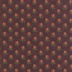 Moda Fabrics, Auntie's Fichu, Alice's Scrapbag Collection, di Barbara Brackman- Tessuto Blu con bacche mauve