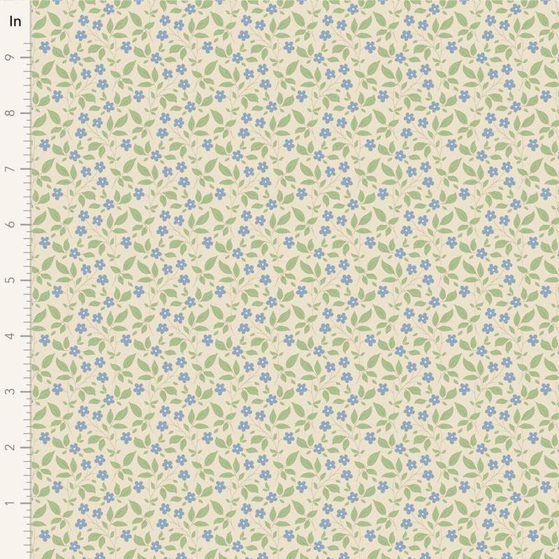 Tilda Sunday Brunch Blender, Tipsy Cream Blue Tilda Fabrics - 1