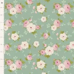 Tilda Sunday Brunch, Pernille Teal Tilda Fabrics - 1