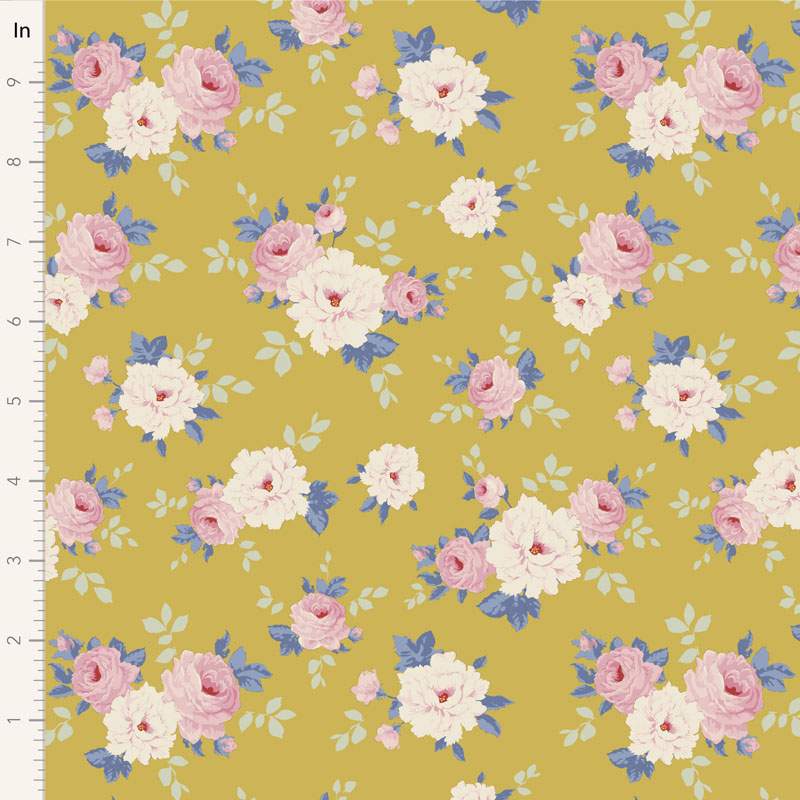 Tilda Sunday Brunch, Pernille Yellow Tilda Fabrics - 1 Tilda Sunday Brunch, Pernille Yellow Tilda Fabrics - 1