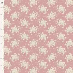 Tilda Sunday Brunch, White Flower Pink Tilda Fabrics - 1