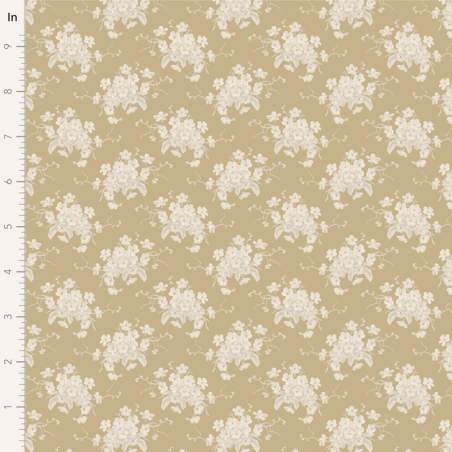 Tilda Sunday Brunch, White Flower Sand Tilda Fabrics - 1