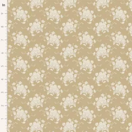 Tilda Sunday Brunch, White Flower Sand Tilda Fabrics - 1