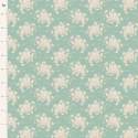 Tilda Sunday Brunch, White Flower Teal Tilda Fabrics - 1