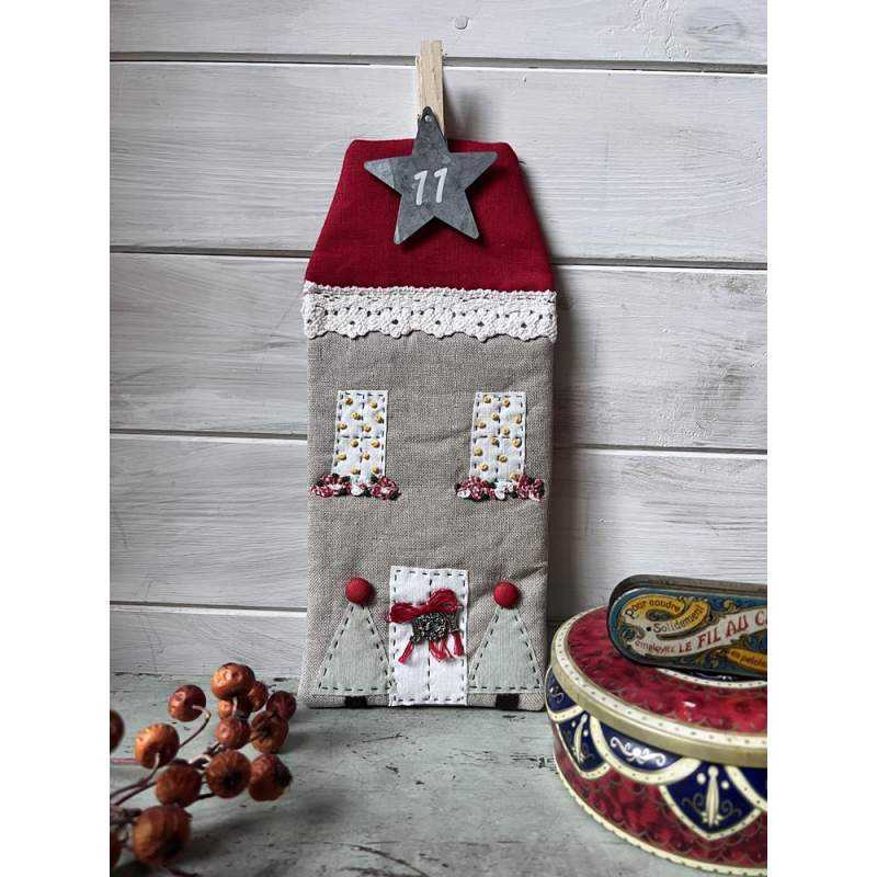 Casa 11 de Calendario de Adviento con Casitas, Patrón de costura PDF Roberta De Marchi - 1 Casa 11 de Calendario de Adviento con Casitas, Patrón de costura PDF Roberta De Marchi - 1