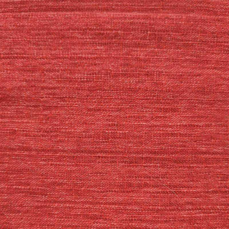 Tessuto rosso screziato tinto in filo a trama irregolare Roberta De Marchi - 1