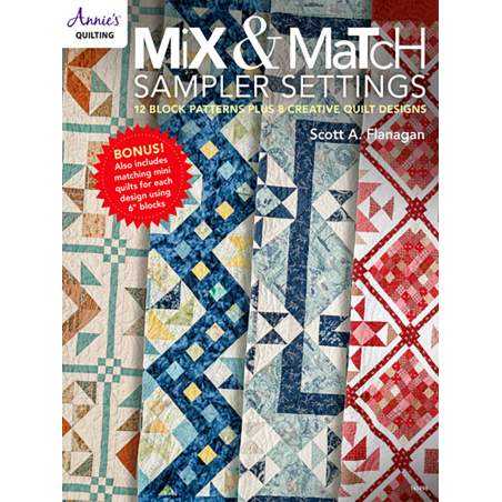 Mix and Match Sampler Settings - 12 block patterns plus 8 creative quilt designs, di Annie's Quilting Search Press - 1