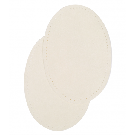 Bohin, Toppe Termoadesive Ovali Scamosciate 9,5 x 14 cm, Avorio Bohin - 1