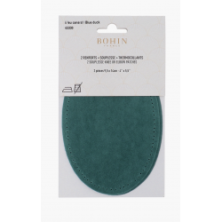 Bohin, Toppe Termoadesive Ovali Scamosciate 9,5 x 14 cm, Duck Blue Bohin - 2