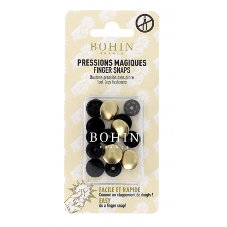 Bohin, Bottoni a Pressione Magici Senza Pinza Dorati - Misura 14 mm - 4 pz Bohin - 1