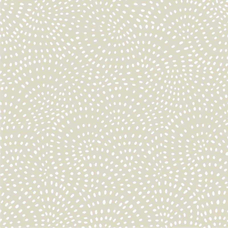 Tessuto per Retro Mandorla con motivo a onde di piccoli semi panna - Twist Wide Almond Wilmington Prints - 1